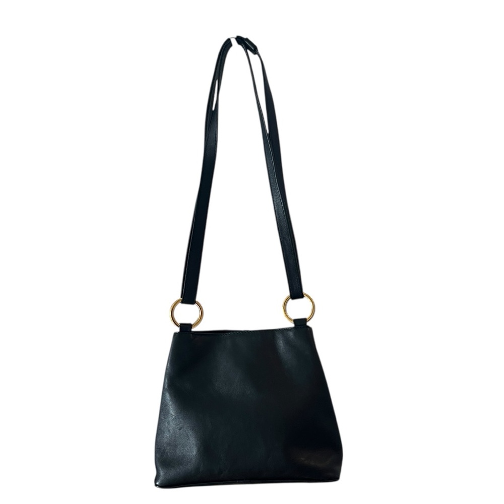 Paloma Picasso Black Convertible Shoulder/Crossbody Bag with Goldtone Details - Picture 4 of 9